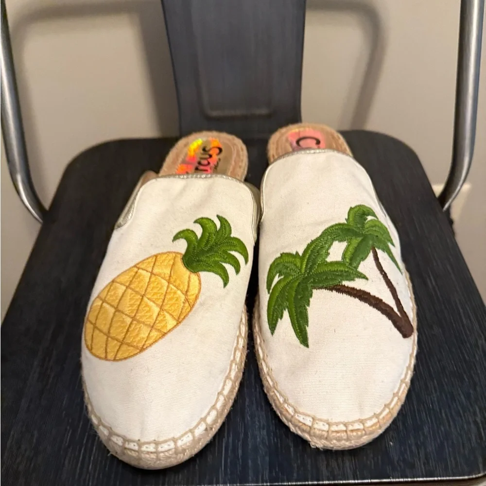 Circus by Sam Edelman,  Leanne Pineapple Espadrille Slides, Sz. 9